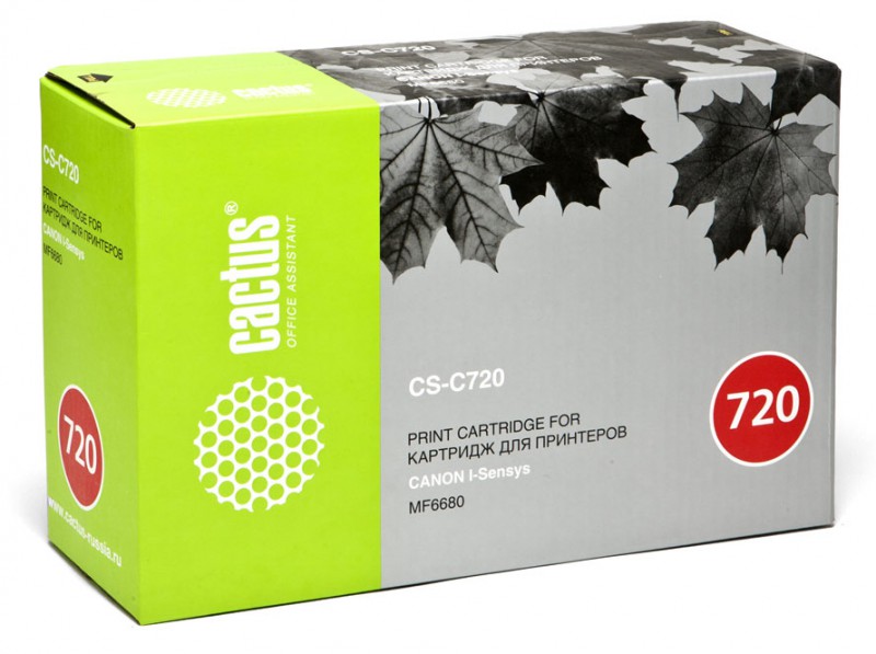 Тонер Картридж Cactus CS-C720 черный для Canon i-Sensys MF6680/MF6680dn (5000стр.)
