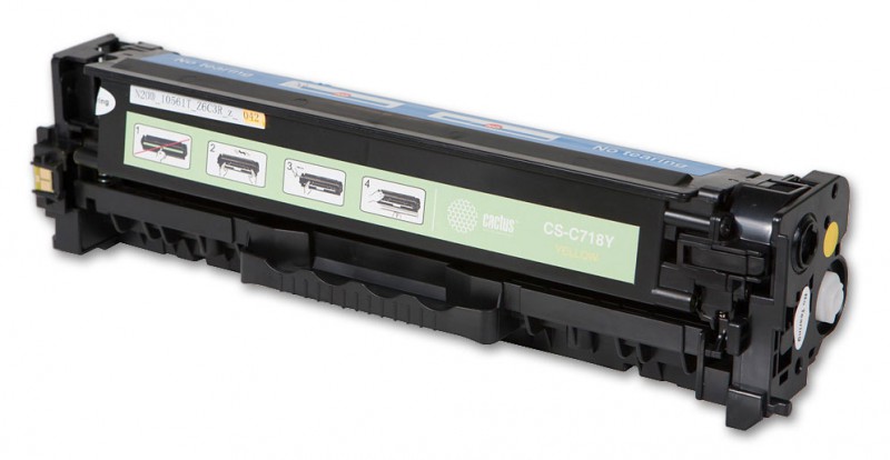 Тонер Картридж Cactus CS-C718Y желтый для Canon LaserBase MF8330i-Sensys/ MF8330cdni-Sensys/ MF8350i