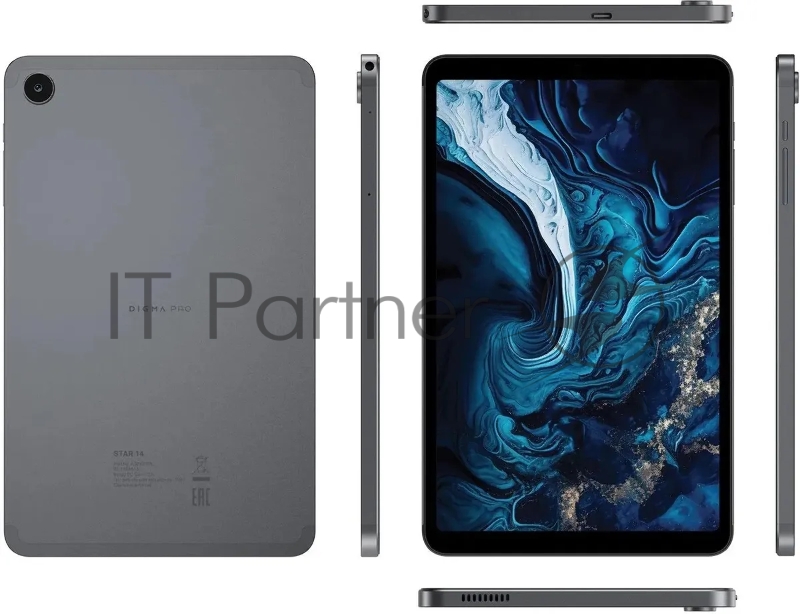 Планшет Digma Pro STAR 14 T606 (1.6) 8C RAM4Gb ROM64Gb 8.4 IPS 1920x1200 LTE 2Sim Android 13 серый 13Mpix 5Mpix BT WiFi Touch microSD 512Gb 5000mAh