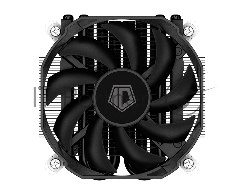 Кулер для процессора ID-COOLING IS-30i BLACK LGA1700/1200/115X низкопрофильный высота 30mm (36шт/кор, TDP 100W, PWM, 4 тепл.трубки прямого контакта, FAN 92mm) BOX