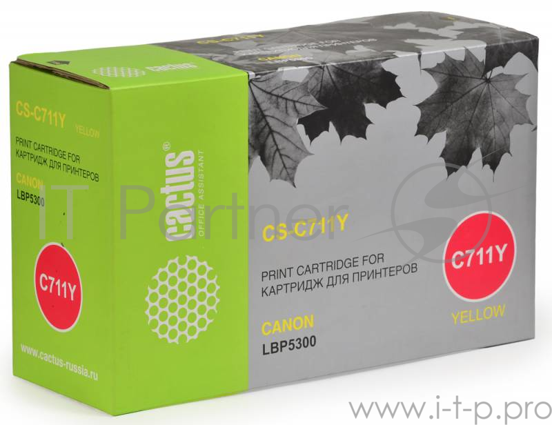 Тонер Картридж Cactus CS-C711Y желтый для Canon LBP5300 (6000стр.)