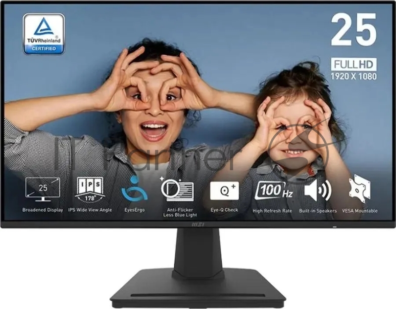 Монитор MSI 24.5 Pro MP252 черный IPS LED 1ms 16:9 HDMI M/M 300cd 178гр/178гр 1920x1080 100Hz DP FHD 3.3кг