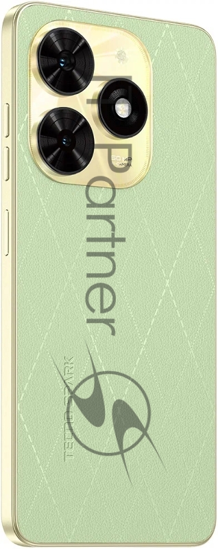 Смартфон BG7n TECNO SPARK 20C 4/128 Magic Skin Green, 6.56, 20:9, 1612 x 720 пикселей, 2.3GHz, 8 Core, 4GB RAM, 128GB, up to 1TB flash, 50Mpix+AI/8Mpix, 2 Sim, 4G, BT v5.0, WiFi 802.11 b/g/n, GPS/AGPS, GLONASS,NFC, Type-C, 5000mAh, Android T-GO, 185,