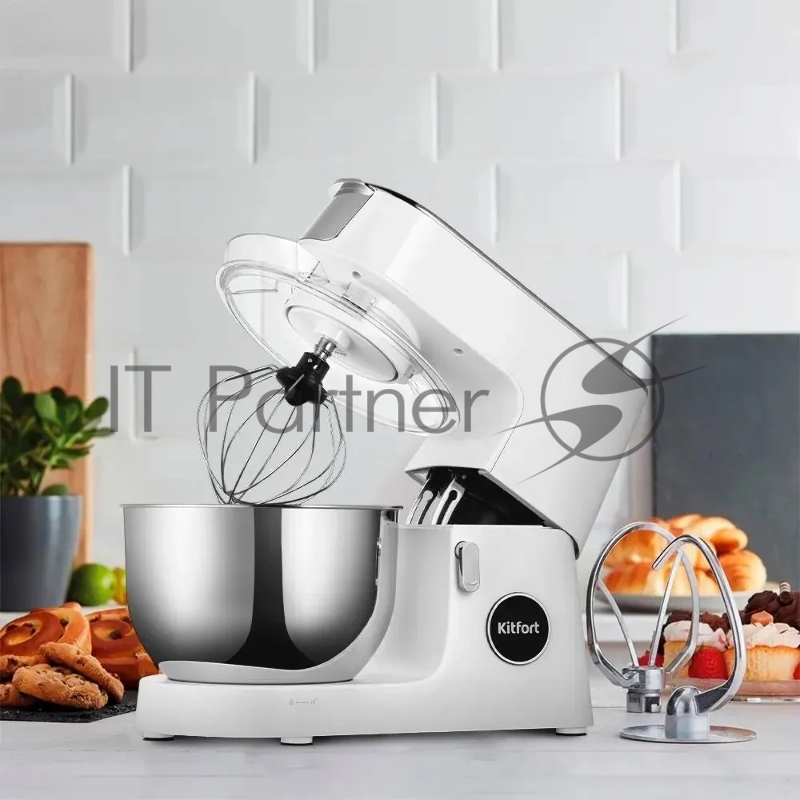 Миксер планетарный Kitfort КТ-3436-2 1400Вт белый