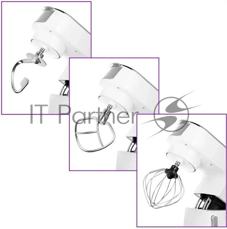 Миксер планетарный Kitfort КТ-3436-2 1400Вт белый