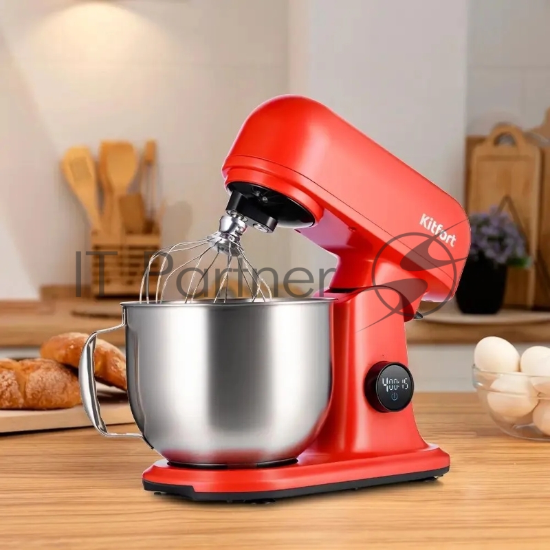 Миксер планетарный Kitfort КТ-3473-1 1500Вт красный