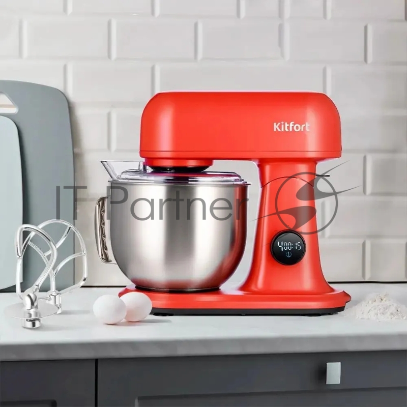 Миксер планетарный Kitfort КТ-3473-1 1500Вт красный