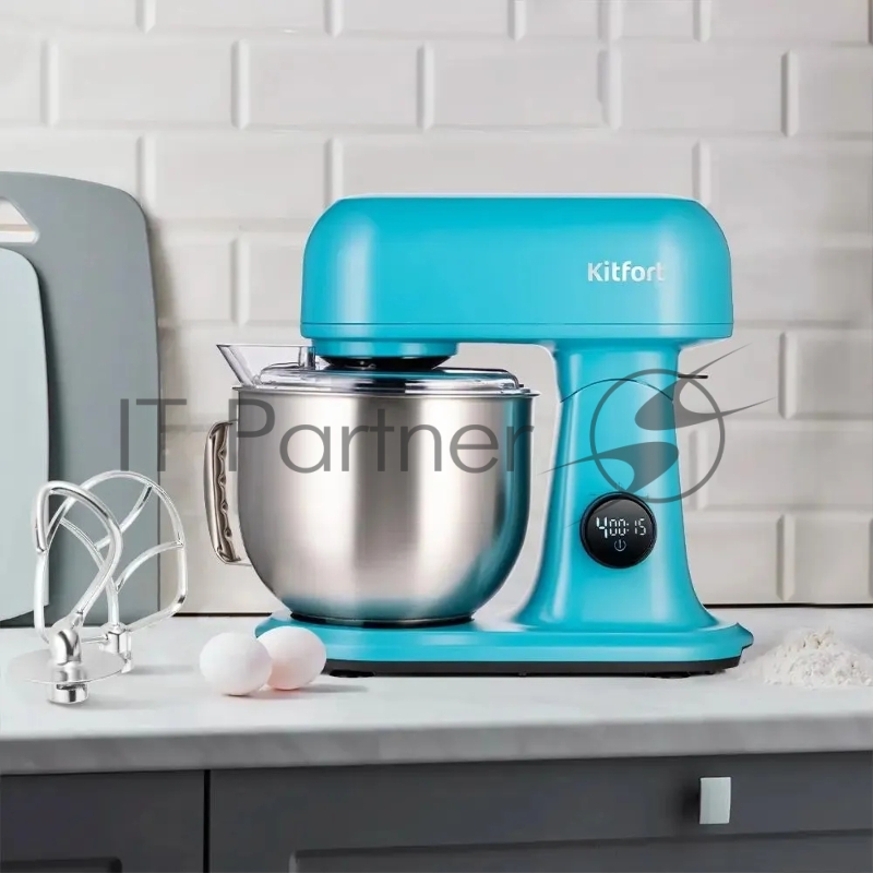 Миксер планетарный Kitfort КТ-3473-2 1500Вт бирюзовый