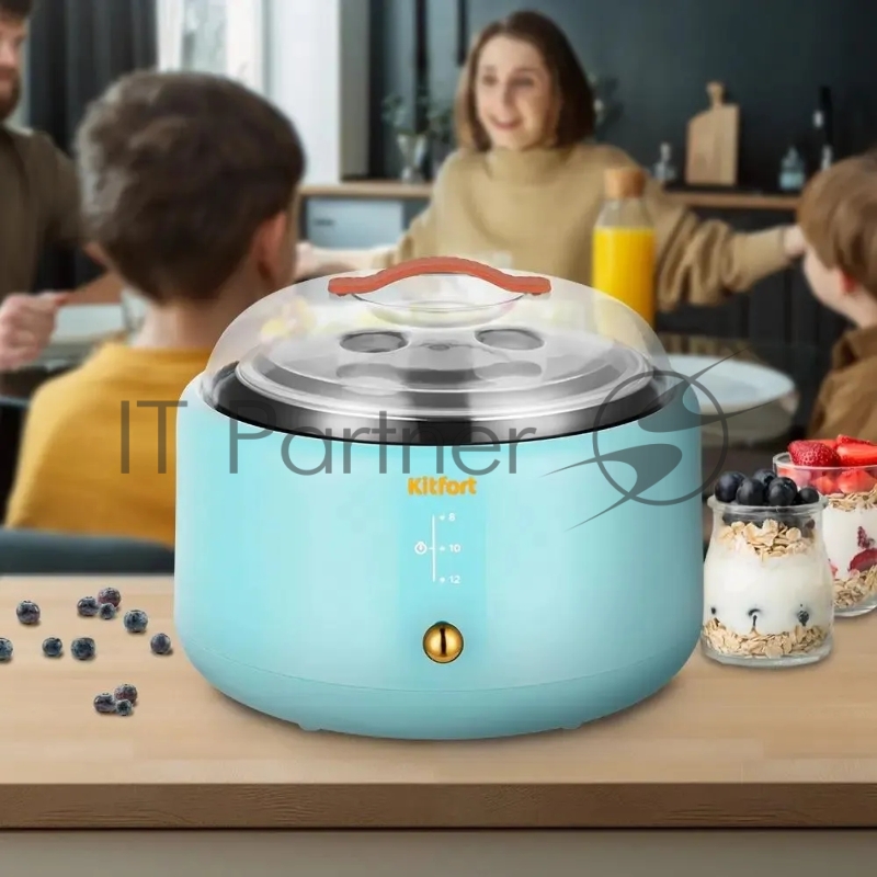 Йогуртница Kitfort КТ-6081-1 15Вт 1б. 1000мл голубой