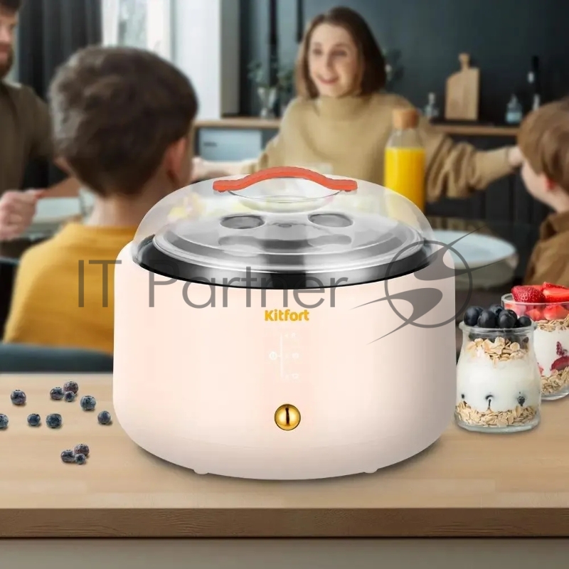 Йогуртница Kitfort КТ-6081-2 15Вт 1б. 1000мл розовый