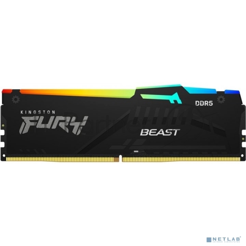 Оперативная память Kingston 16GB 6000MT/s DDR5 CL40 DIMM FURY Beast RGB