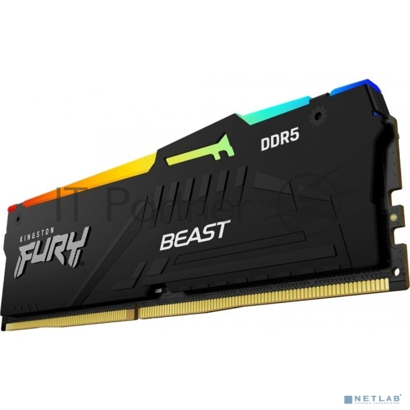 Оперативная память Kingston 16GB 6000MT/s DDR5 CL40 DIMM FURY Beast RGB