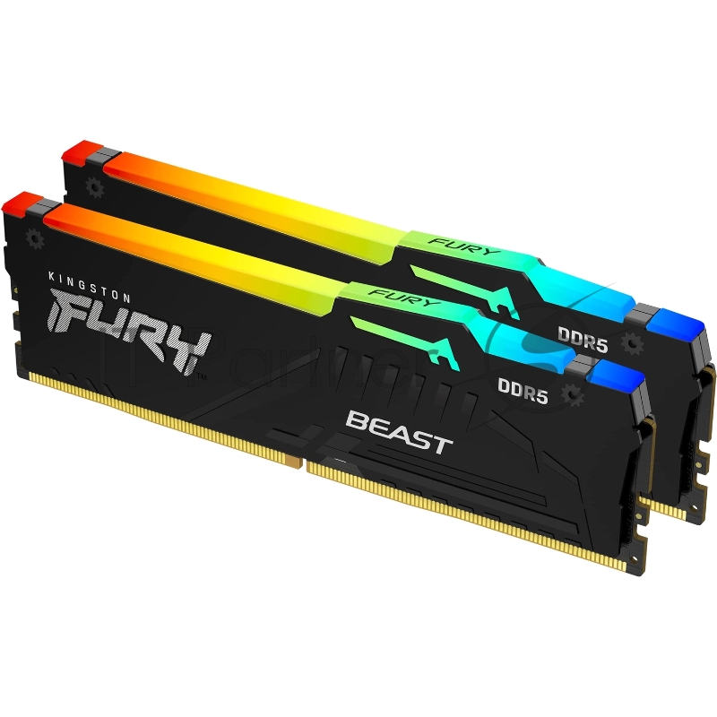 Оперативная память Kingston 16GB 6000MT/s DDR5 CL40 DIMM (Kit of 2) FURY Beast RGB