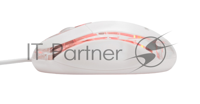 Проводная мышь Гарнизон GM-100W, 3 кн, 1000 DPI, кабель 1.15м, белый, коробка