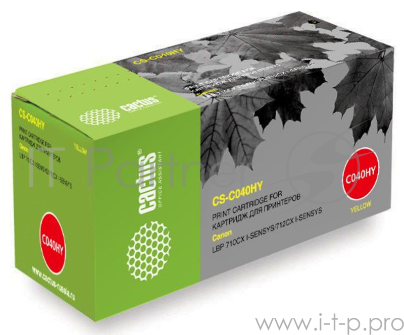 Тонер Картридж Cactus CS-C040HY желтый (10000стр.) для Canon LBP 710CX I-SENSYS/712CX I-SENSYS