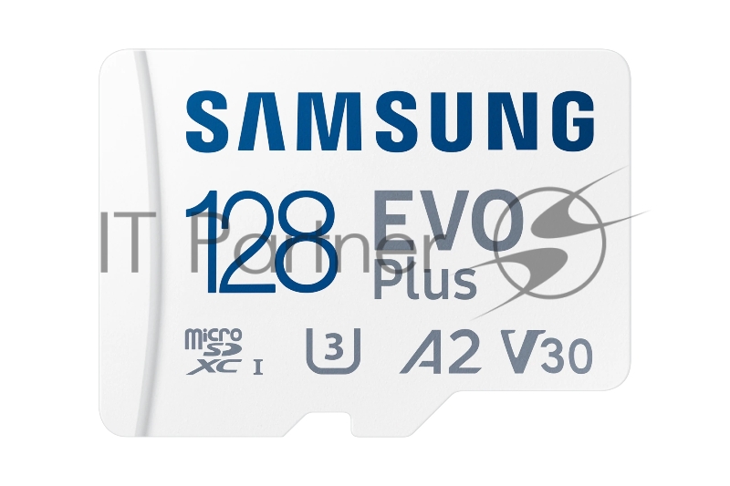 Флеш карта microSDXC 128GB Samsung EVO Plus Class 10, A2, V30, UHS-I, W 90 МБ/с, R 160 МБ/с, <MB-MC128SA/KR> адаптер на SD