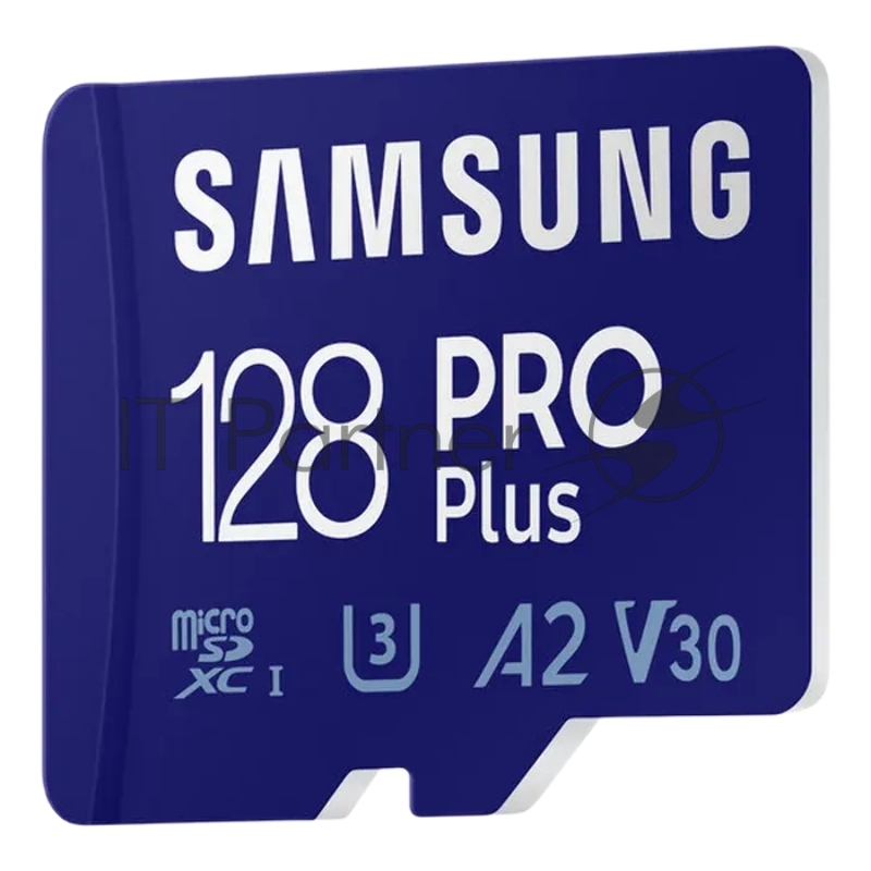 Флеш карта microSDXC 128GB Samsung PRO Plus Class 10, A2, V30, UHS-I (U3), W 130 МБ/с, R 180 МБ/с, <MB-MD128SA/KR> адаптер на SD