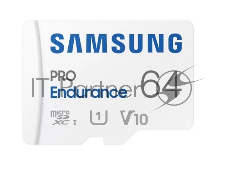 Флеш карта microSDXC 64GB Samsung PRO Endurance (для видеорегистратора) Class 10, UHS-I, W 30 МБ/с, R 100 МБ/с, <MB-MJ64KA/APC> адаптер на SD