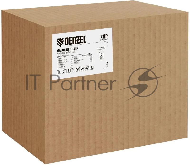 Мотоблок DPT-670S-PRO, 7 л.с., ремен.сцеп, фрез 3х4, ШОМ, передачи 6В/2Н// Denzel