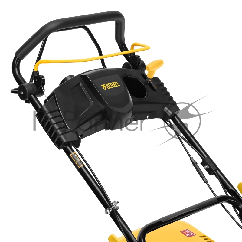 Бензиновая газонокосилка GLT-460SP-T, Trike 150 см3, 46 см, привод, панель, 60л// Denzel