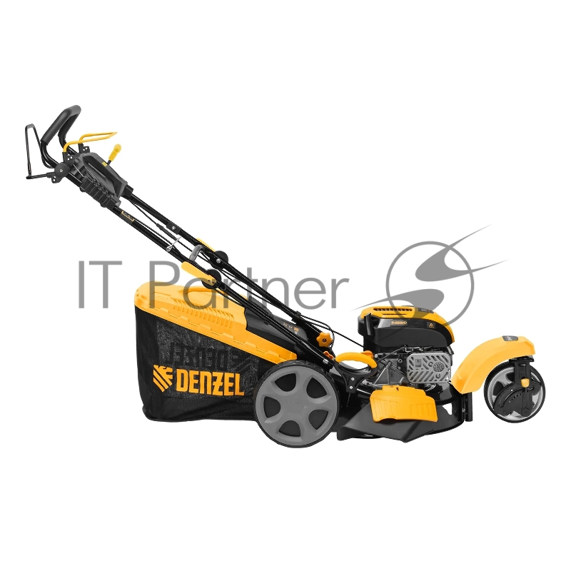 Бензиновая газонокосилка GLT-460SP-T, Trike 150 см3, 46 см, привод, панель, 60л// Denzel