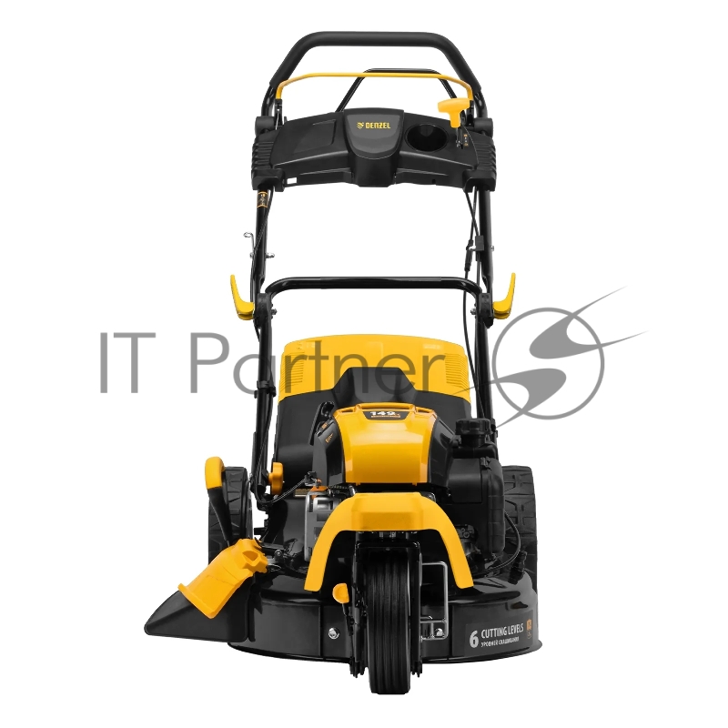 Бензиновая газонокосилка GLT-460SP-T, Trike 150 см3, 46 см, привод, панель, 60л// Denzel