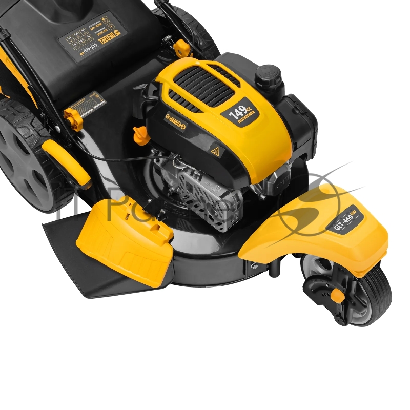 Бензиновая газонокосилка GLT-460SP-T, Trike 150 см3, 46 см, привод, панель, 60л// Denzel