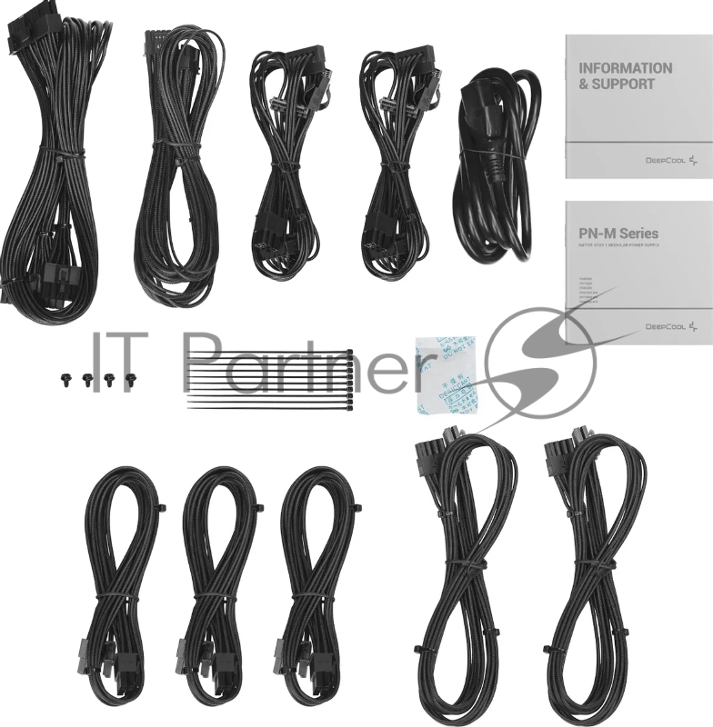 Блок питания 750W Deepcool PN750D (ATX, 20+4 pin, 120mm fan, PCI-E 6+2Px3 16 pin (12V-2x6), 8xSATA) (R-PN750D-FC0B-EU)