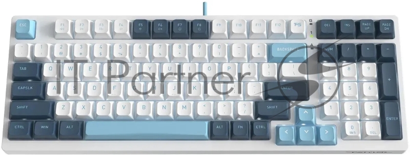 Клавиатура A4Tech Fstyler FS300 механическая белый/синий USB for gamer LED (FS300 PANDA SNOWBOARDING)