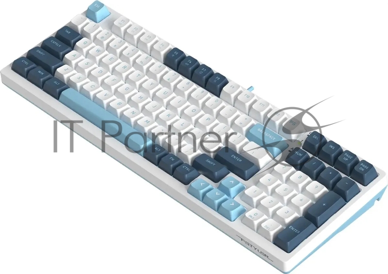 Клавиатура A4Tech Fstyler FS300 механическая белый/синий USB for gamer LED (FS300 PANDA SNOWBOARDING)