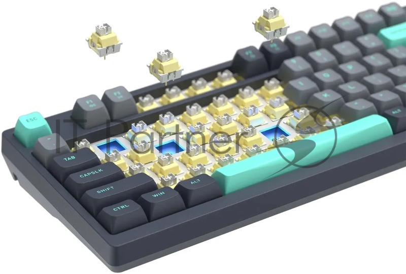 Клавиатура A4Tech Fstyler FS300 механическая черный/серый USB for gamer LED (FS300 PANDA ROCK)