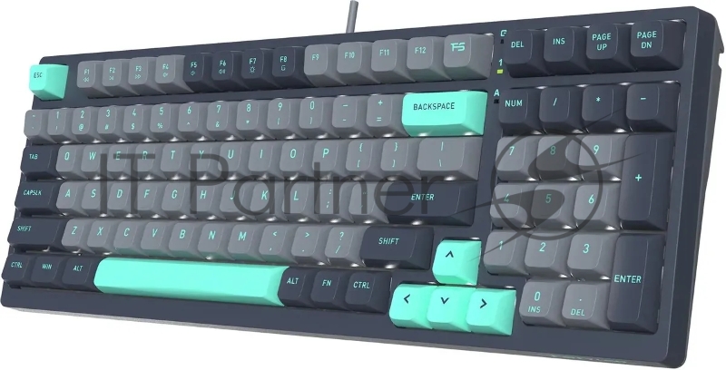 Клавиатура A4Tech Fstyler FS300 механическая черный/серый USB for gamer LED (FS300 PANDA ROCK)