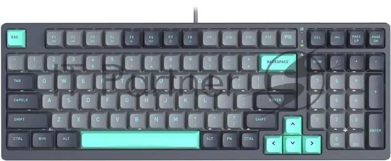 Клавиатура A4Tech Fstyler FS300 механическая черный/серый USB for gamer LED (FS300 PANDA ROCK)