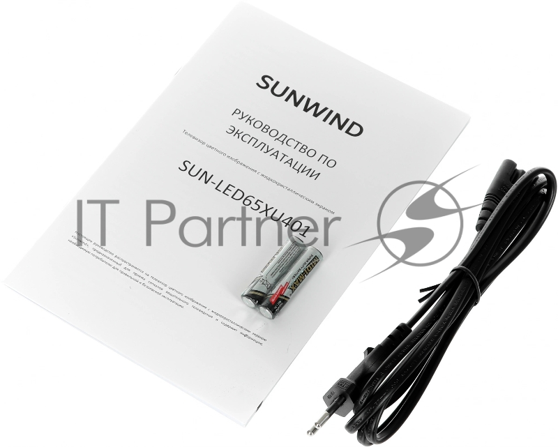 Телевизор LED SunWind 65 SUN-LED65XU401 Яндекс.ТВ Frameless черный 4K Ultra HD 60Hz DVB-T DVB-T2 DVB-C DVB-C2 DVB-S DVB-S2 USB WiFi Smart TV