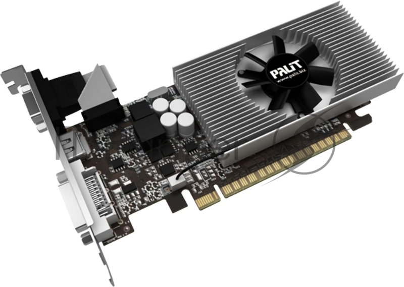 Видеокарта Palit GeForce GT 730 2ГБ (GeForce GT 730, DDR3, D-Sub, DVI, HDMI) (PCI-E)