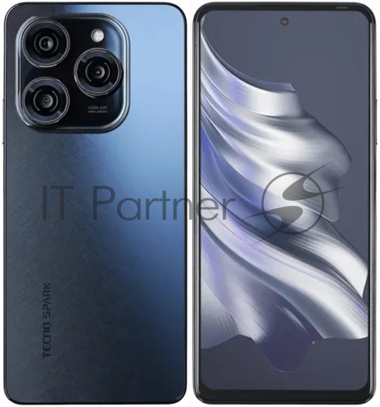 Смартфон KJ6 SPARK 20 Pro 8/256 Moonlite Black, 6.8, 20:9, 2460 x 1080 пикселей, 2.2GHz, 8 Core, 8GB RAM, 256GB, up to 1TB flash, 108Mpix+2Mpix+AI/32Mpix, 2 Sim, 4G, BT v5.3, WiFi 802.11 b/g/n, GPS/AGPS, GLONASS,NFC, Type-C, 5000mAh, Android 13, 206g