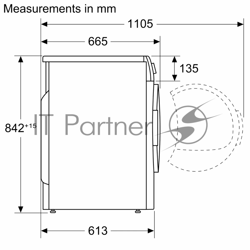 Сушильная машина Bosch Serie 4 WTN86202ME кл.энер.:A макс.загр.:8кг серебристый