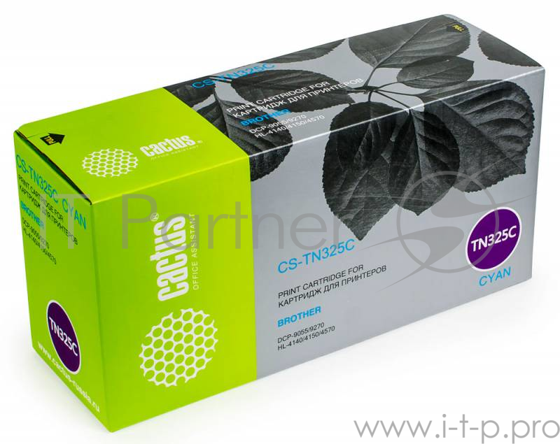 Тонер Картридж Cactus CS-TN325C голубой для Brother DCP-9055/9270/HL-4140/4150/4570 (3500стр.)