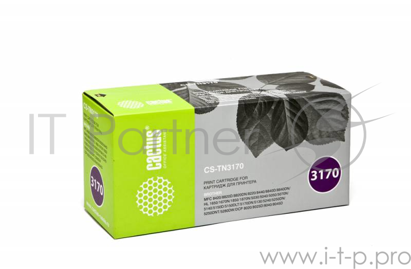 Тонер Картридж Cactus CS-TN3170 черный для Brother HL-5240/5250DN/5250DNT/5280DW (7000стр.)