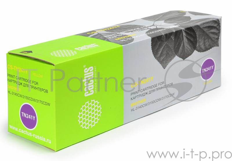 Тонер Картридж Cactus CS-TN241Y желтый для Brother HL-3170CDW (1400стр.)