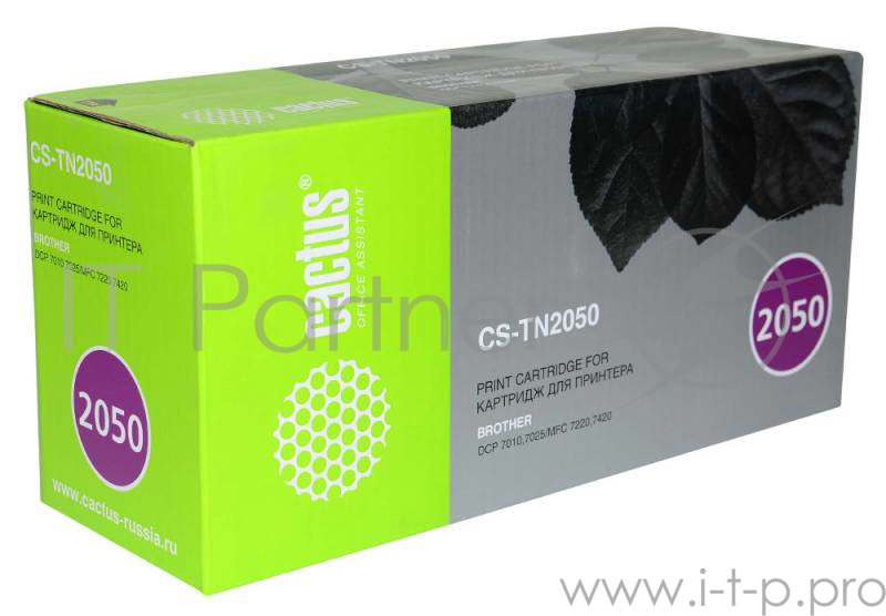 Тонер Картридж Cactus CS-TN2050 черный для Brother DCP 7010/7025/MFC 7220/7420 (2500стр.)