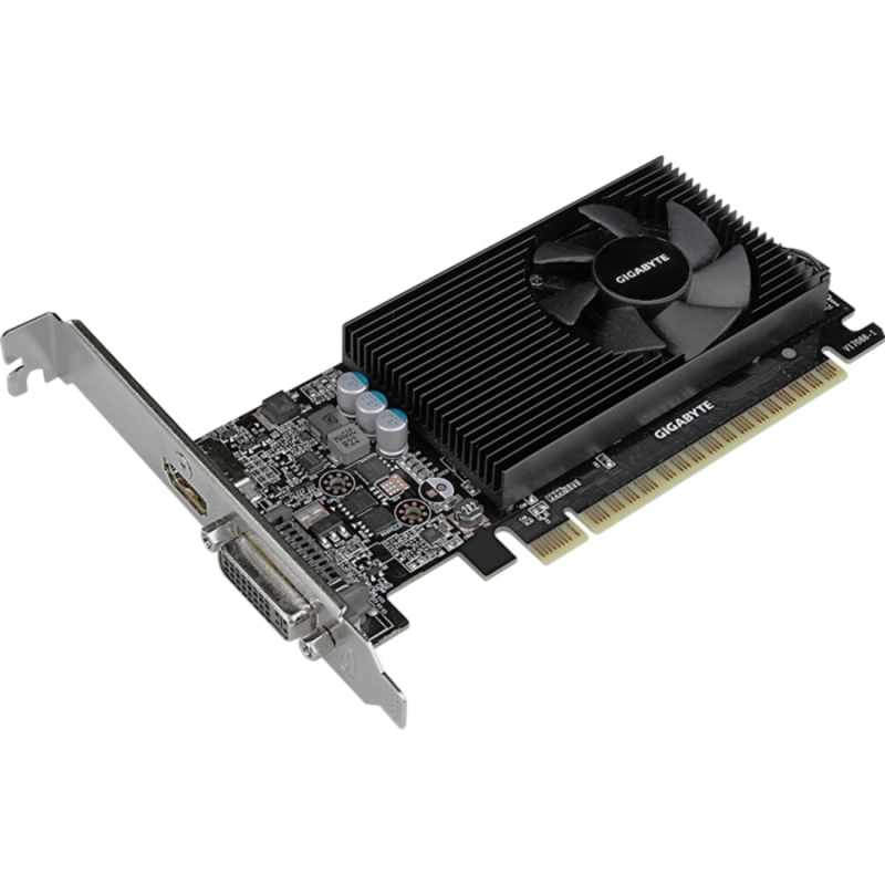 Видеокарта GIGABYTE GeForce GT 730 2ГБ GV-N730D5-2GL (GeForce GT 730, DDR5, DVI, HDMI) (PCI-E)