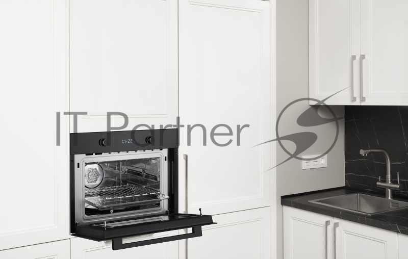 Духовой шкаф компактный с СВЧ Weissgauff OE 449 PDB Black Edition