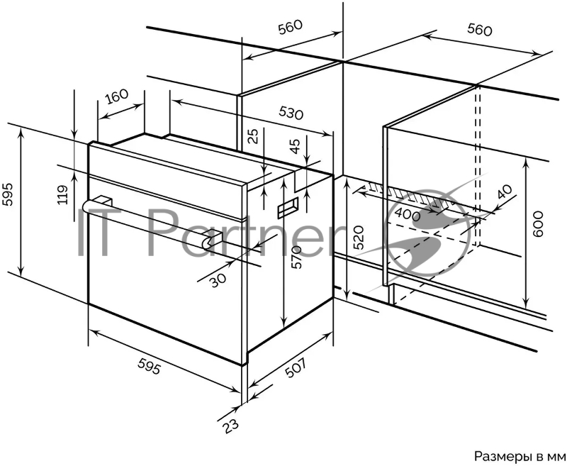 Духовой шкаф LEX EDS 101 BBL