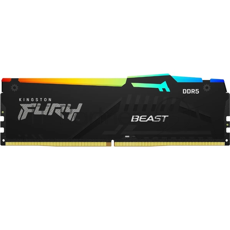 Оперативная память Kingston 16Gb DDR5 5600 (1*16Gb) DIMM RGB Fury Beast Black Expo Ret