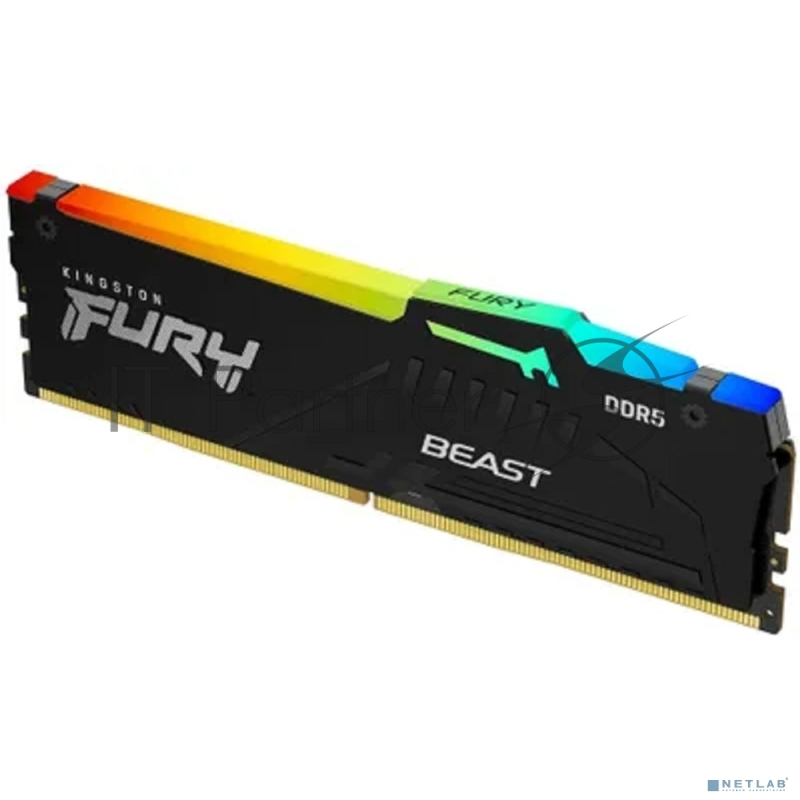 Оперативная память Kingston 16Gb DDR5 5600 (1*16Gb) DIMM RGB Fury Beast Black Expo Ret