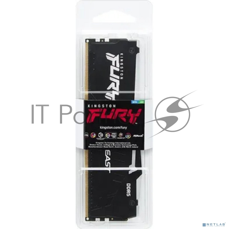 Оперативная память Kingston 16Gb DDR5 5600 (1*16Gb) DIMM RGB Fury Beast Black Expo Ret
