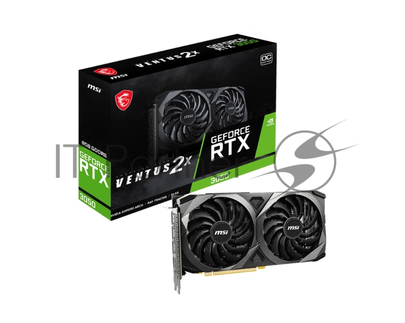 Видеокарта MSI RTX3050 VENTUS 2X XS 8G OC GeForce RTX3050 8Gb 128bit GDDR6 1807/14000 DVIx1 HDMIx1 DPx1 HDCP Ret