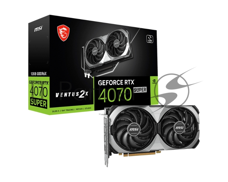 Видеокарта MSI RTX4070 SUPER 12G VENTUS 2X NV RTX4070 Super 12Gb PCI-E4.0 192bit GDDR6X 2610/21000(602-V513-169S)