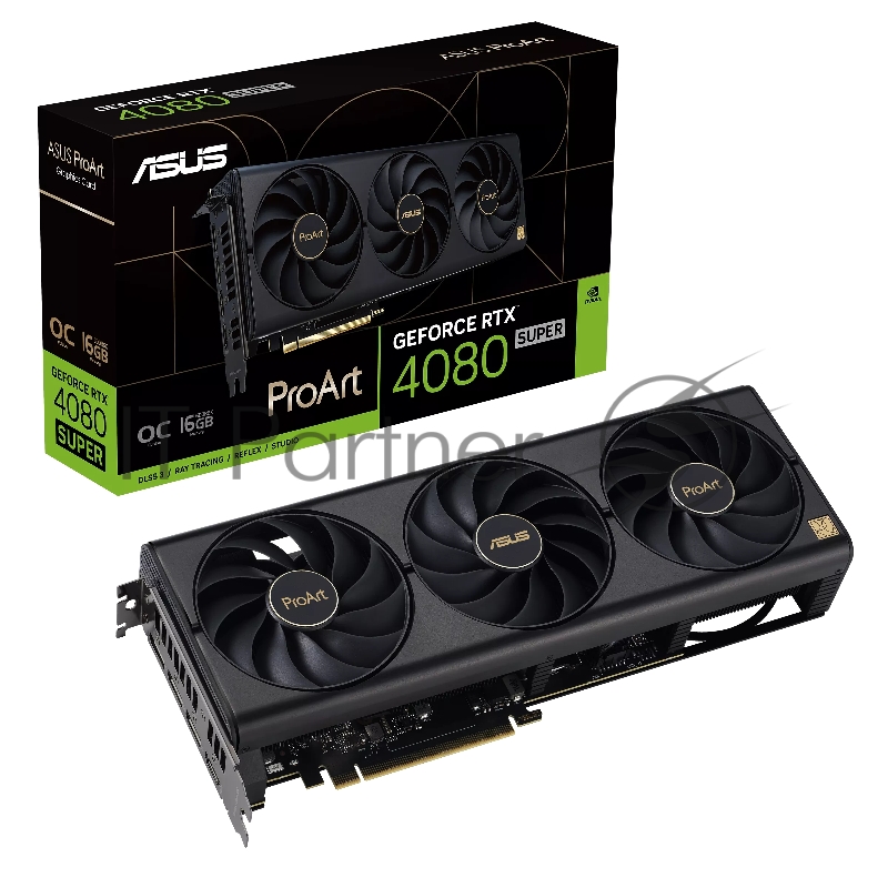 Видеокарта Asus PROART-RTX4080S-O16G NVIDIA GeForce RTX 4080 Super 16Gb 256bit GDDR6X 2610/23000 HDMIx1 DPx3 HDCP Ret